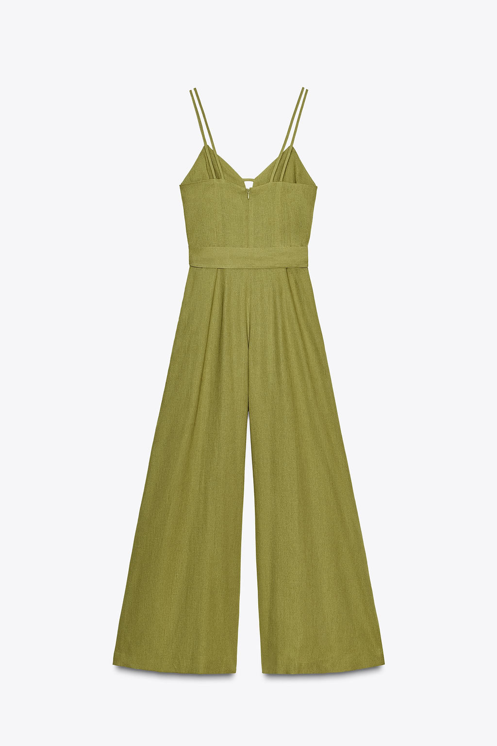 WIDE-LEG STRAPPY LINEN BLEND JUMPSUIT - Zara фото 17