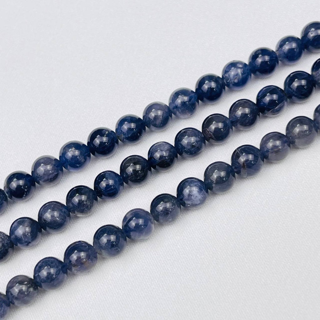 Бусины для украшений из Иолита (62 бусины) 39 см