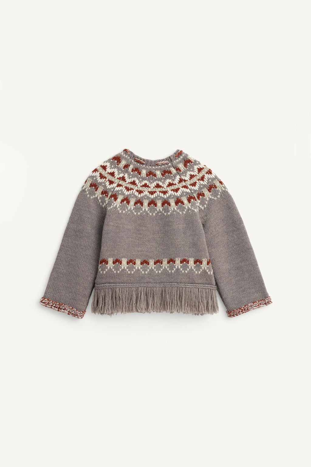 LIMITED EDITION WOOL FRINGED PONCHO JUMPER - Zara фото 6