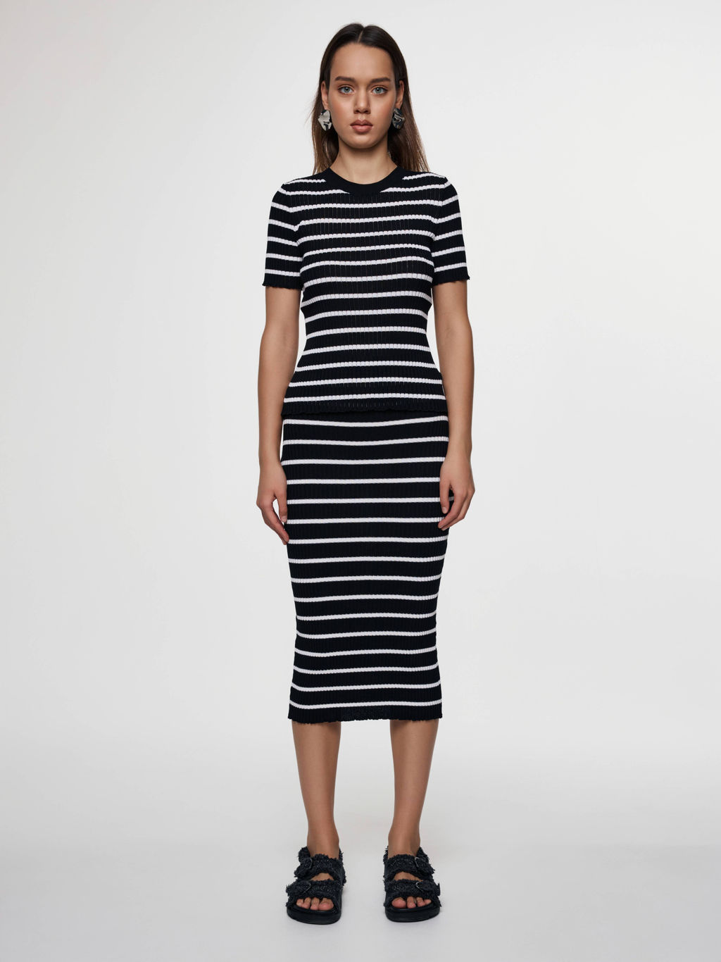 CONTE LDK 2336 Юбка женская black-white