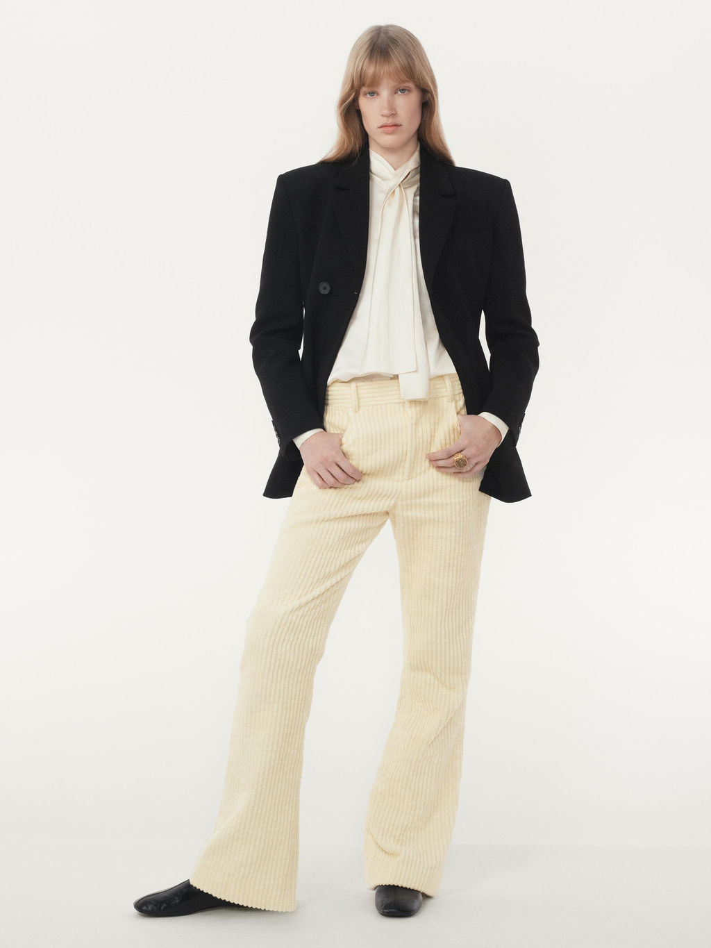 FLARE CORDUROY TROUSERS - THE ITEM ZARA WOMAN фото 2