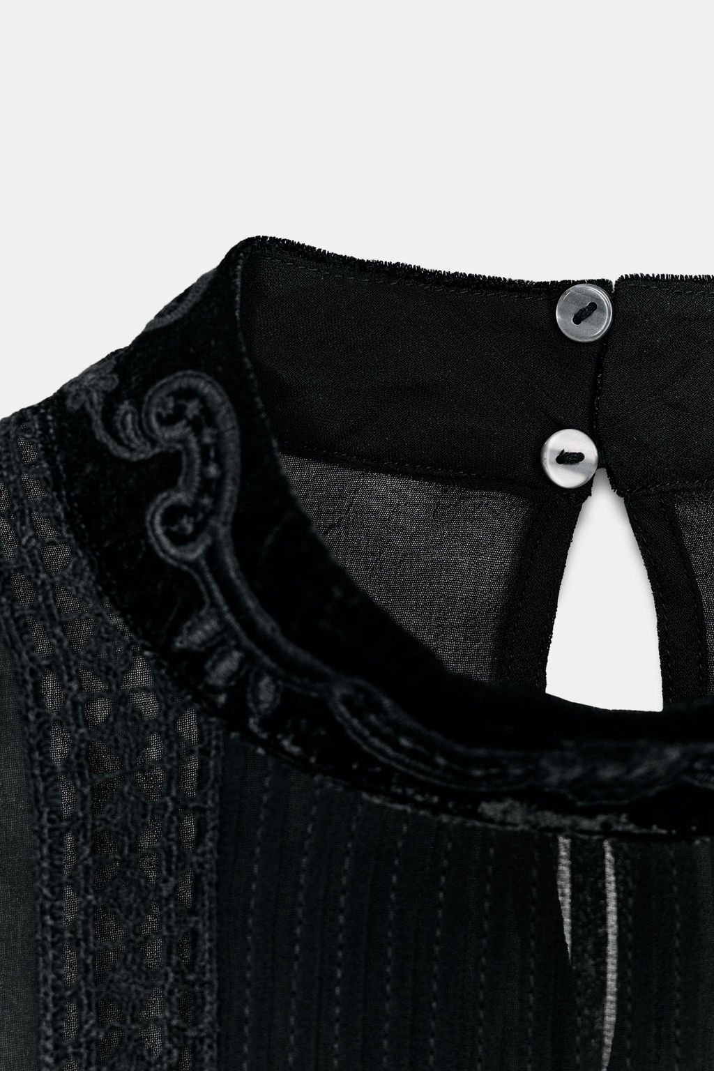 ZW COLLECTION VELVET LACE BLOUSE