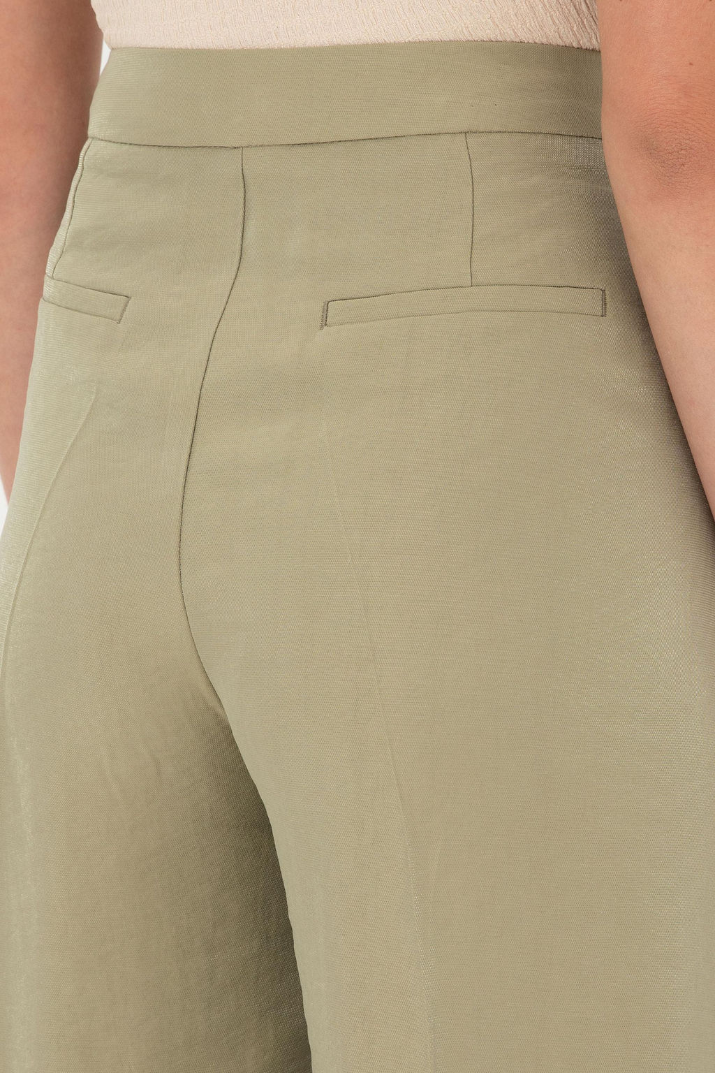 Женские брюки из плотной ткани светло-хаки Неожиданная скидка в корзине - U.s. polo assn фото 6
