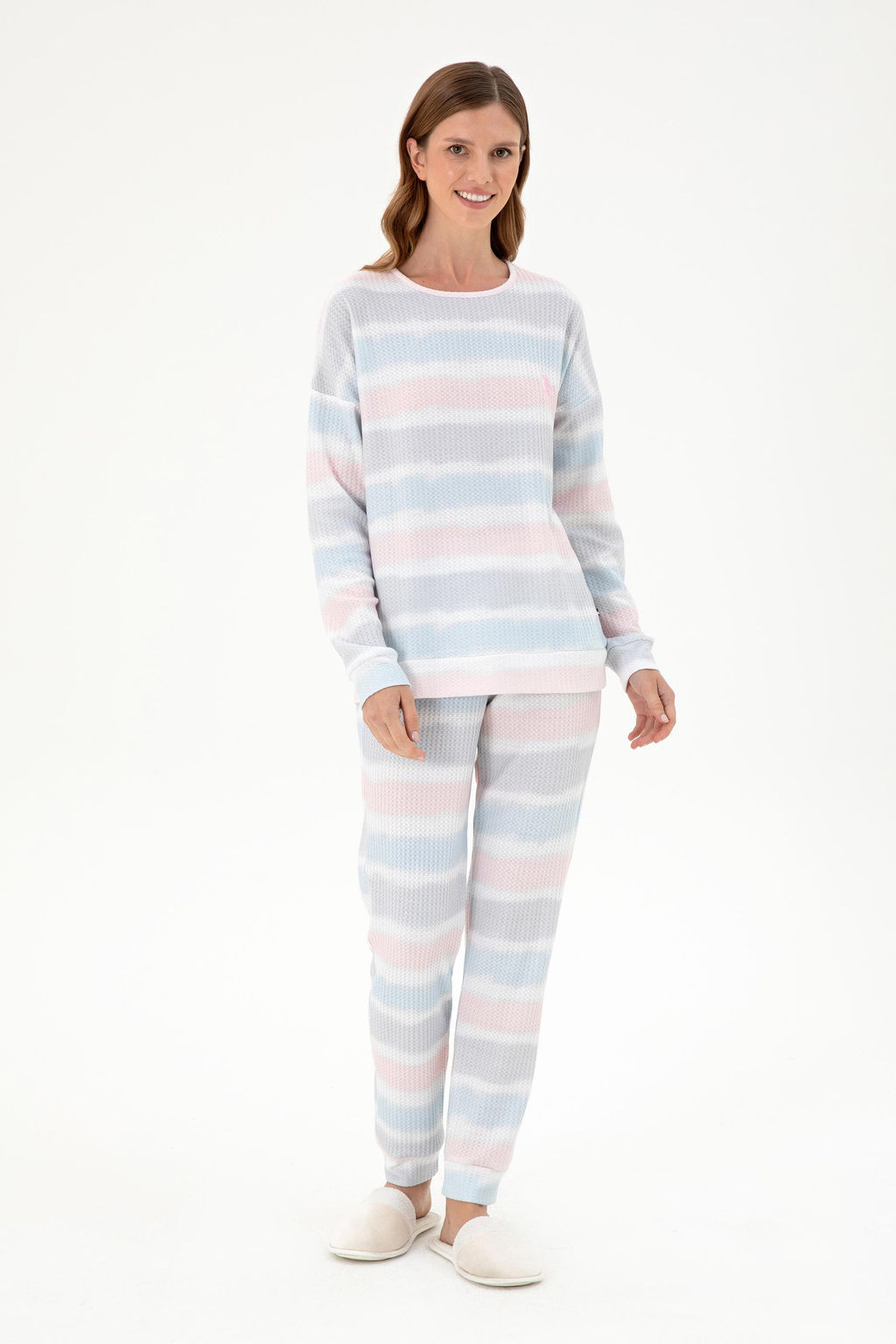 Женский пижамный комплект песочного цвета Неожиданная скидка в корзине - U.s. polo assn фото 2