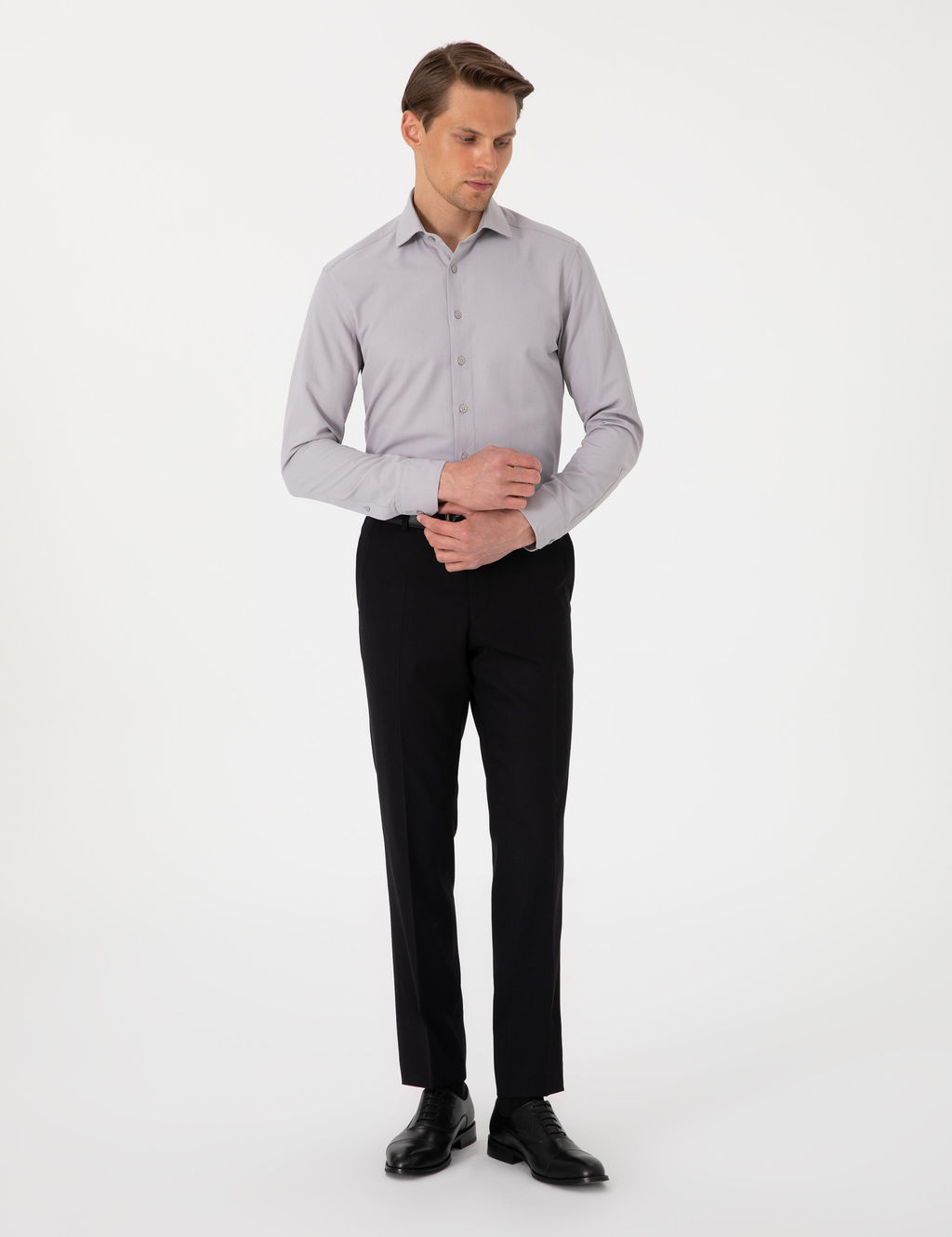Gri Slim Fit Uzun Kollu Arm_rl_ G_mlek - Pierre cardin фото 4