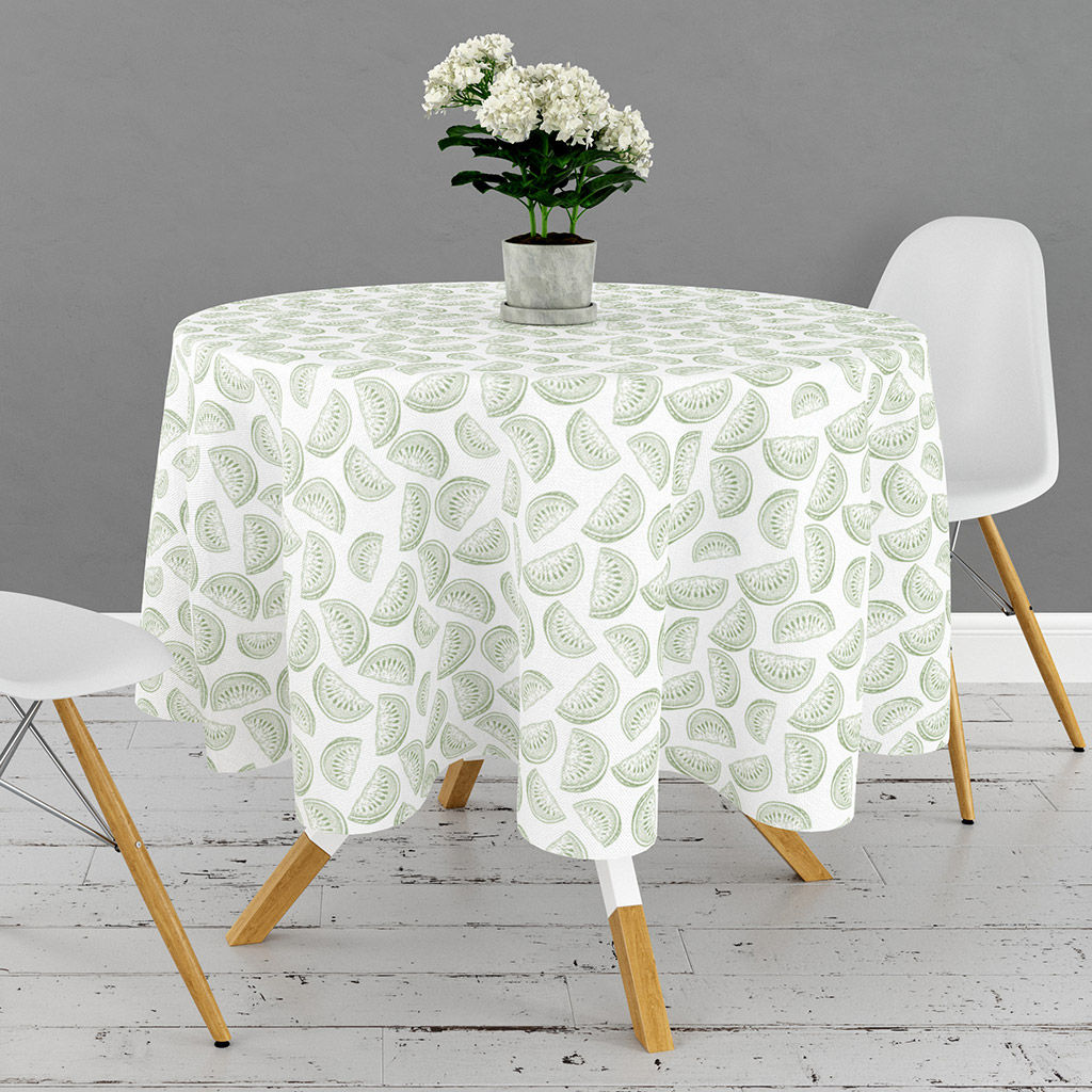 Астурия, белый Скатерть д146см, диаметр стола до 105см, на 6 персон, хлопок Премиум 186г/м2, Домашняя мода (Россия)  фото 5