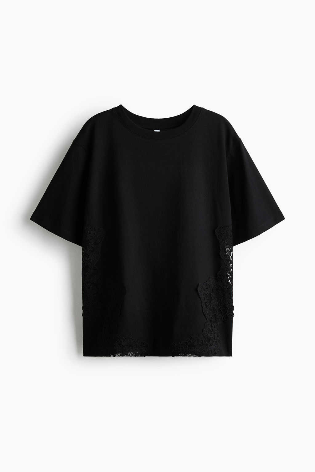 Camiseta de algod?n con inserciones de encaje - H&m фото 2