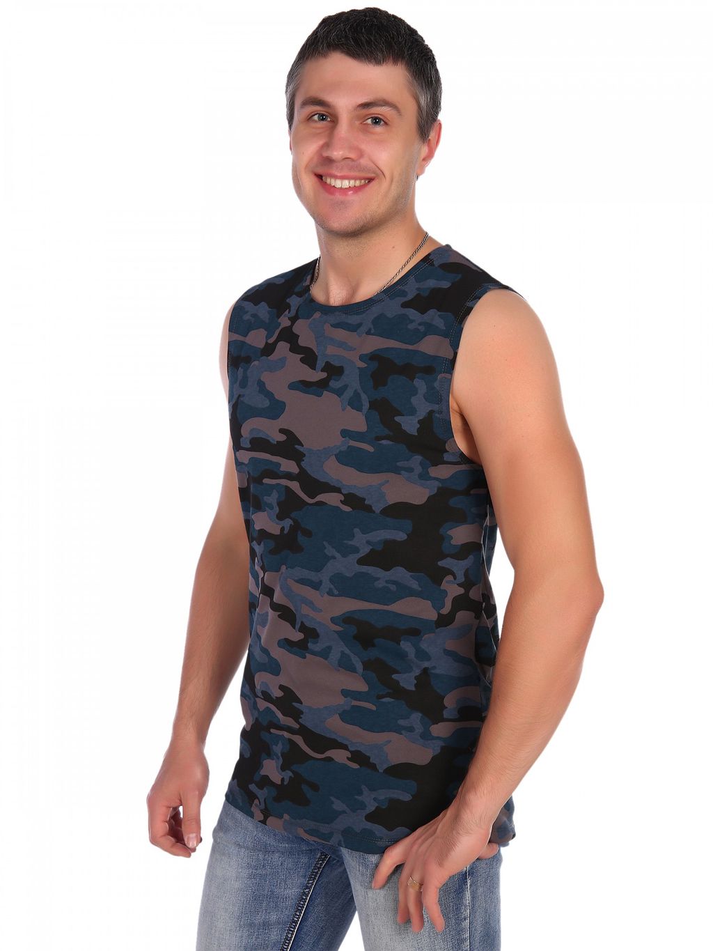 МТ0405 Майка мужская ш.пл кулирка камуфляж - АстраТекстиль фото 3