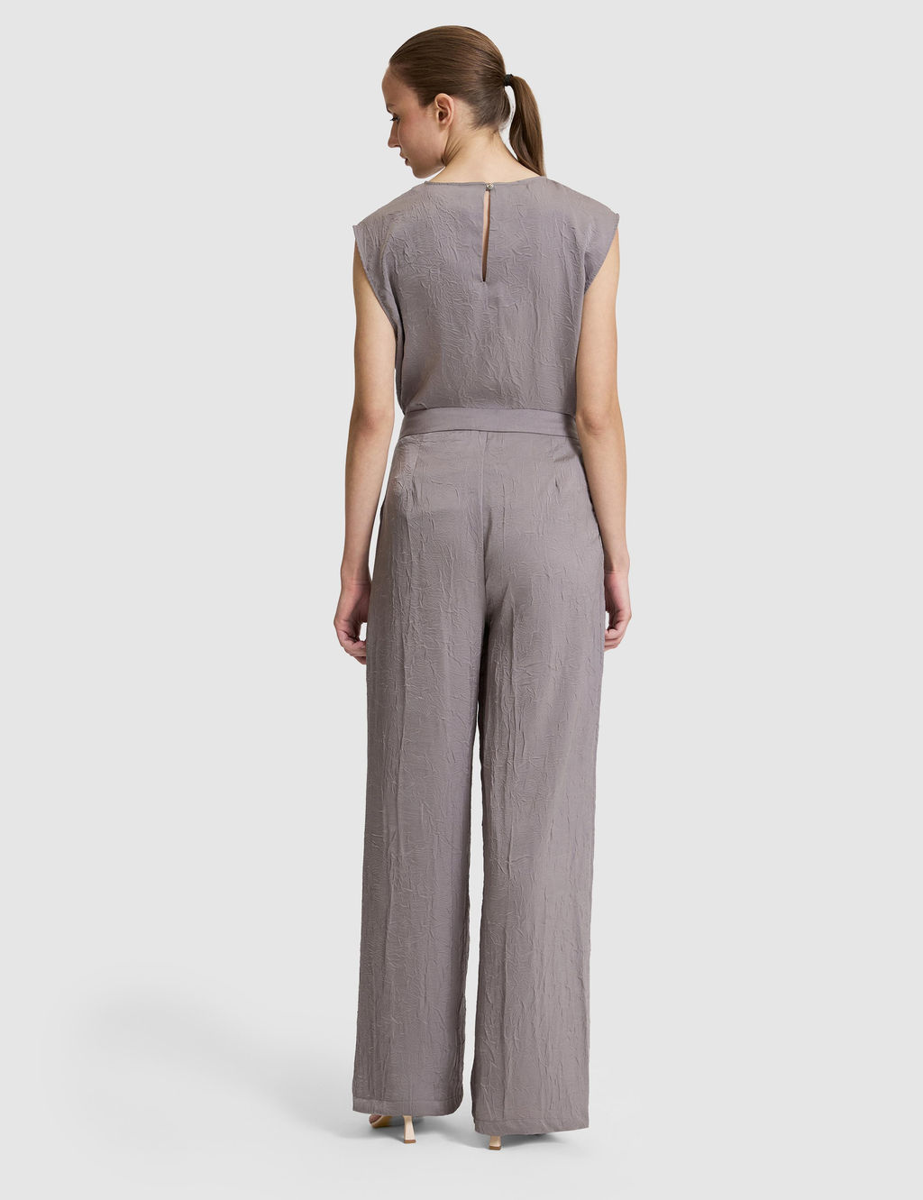 A__k Gri Loose Fit Kanvas Pantolon