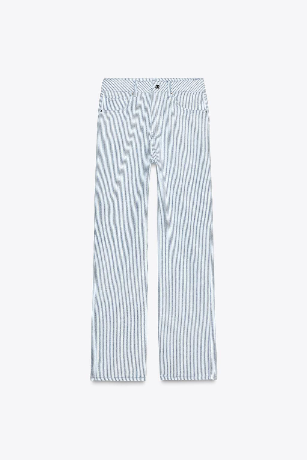 STRAIGHT-LEG STRIPED TROUSERS - Zara фото 5