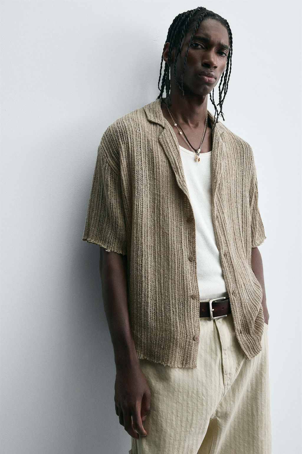 TEXTURED KNIT SHIRT - Zara фото 6