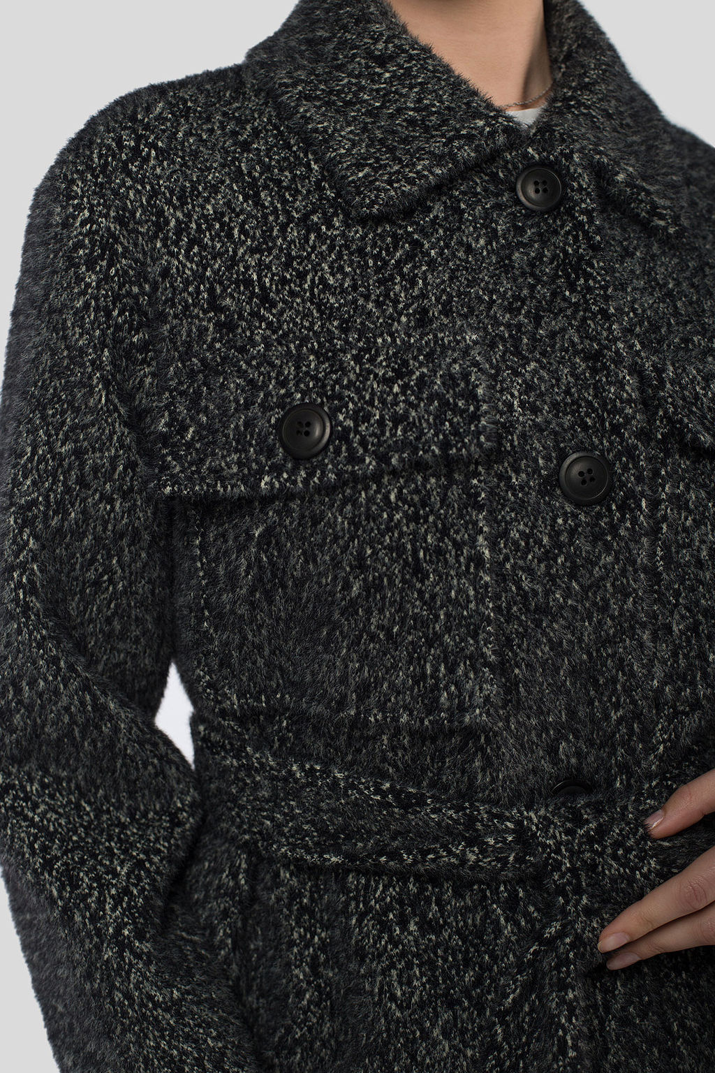 Пальто женское демисезонное (пояс) - El podio фото 7