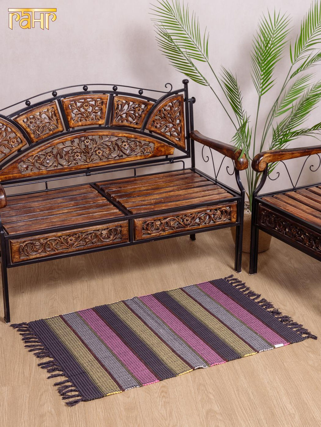 Коврик самотканный х/б 60*90см №703/27 - Ганг фото 2