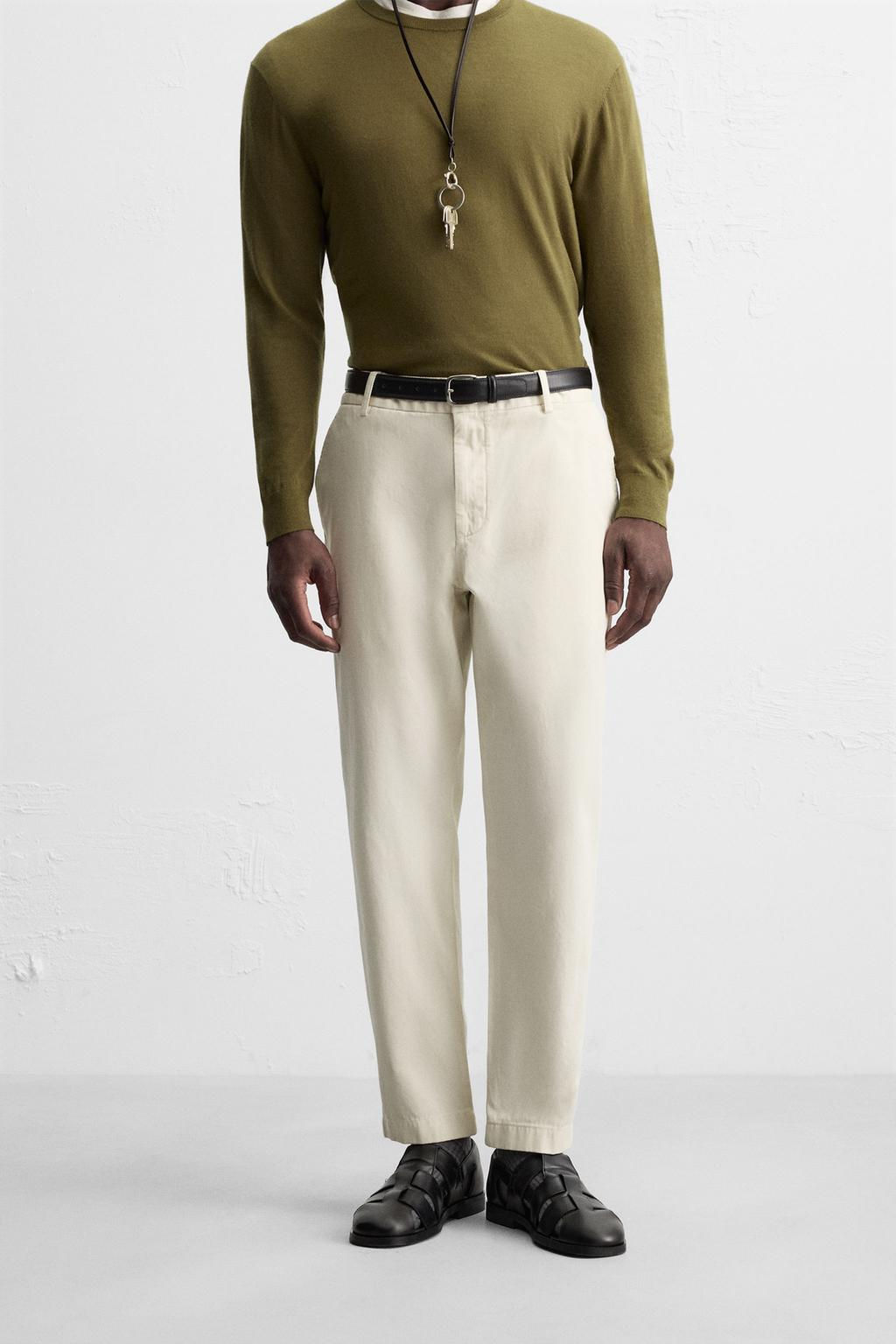 TWILL CHINO TROUSERS - Zara фото 2