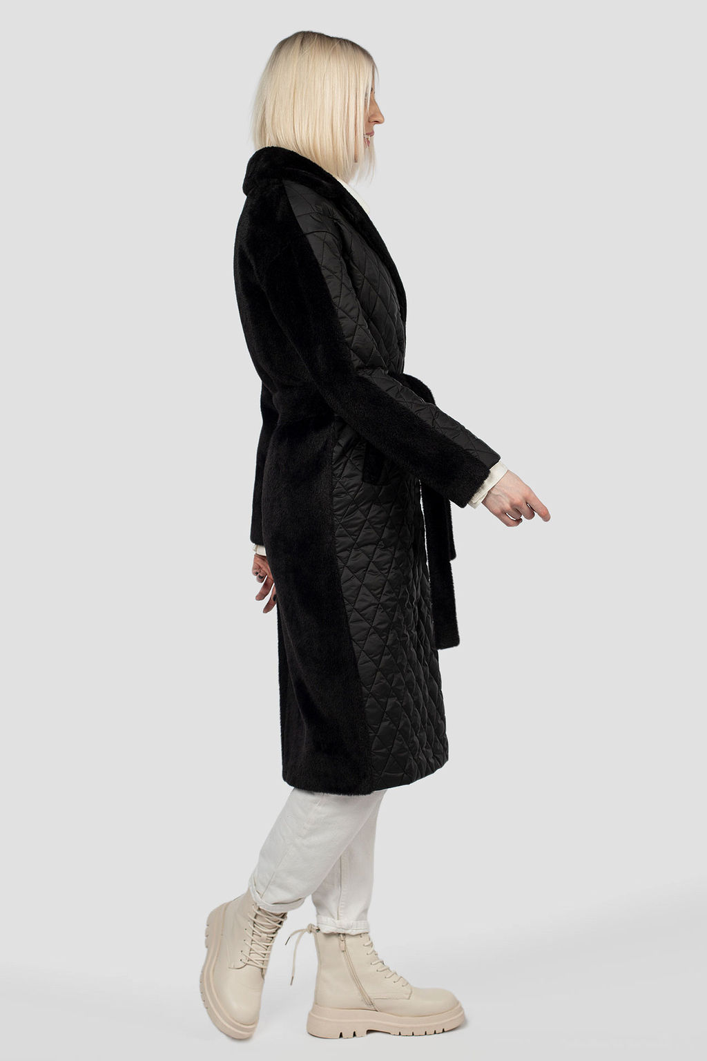 Пальто женское демисезонное (пояс) - El podio фото 3