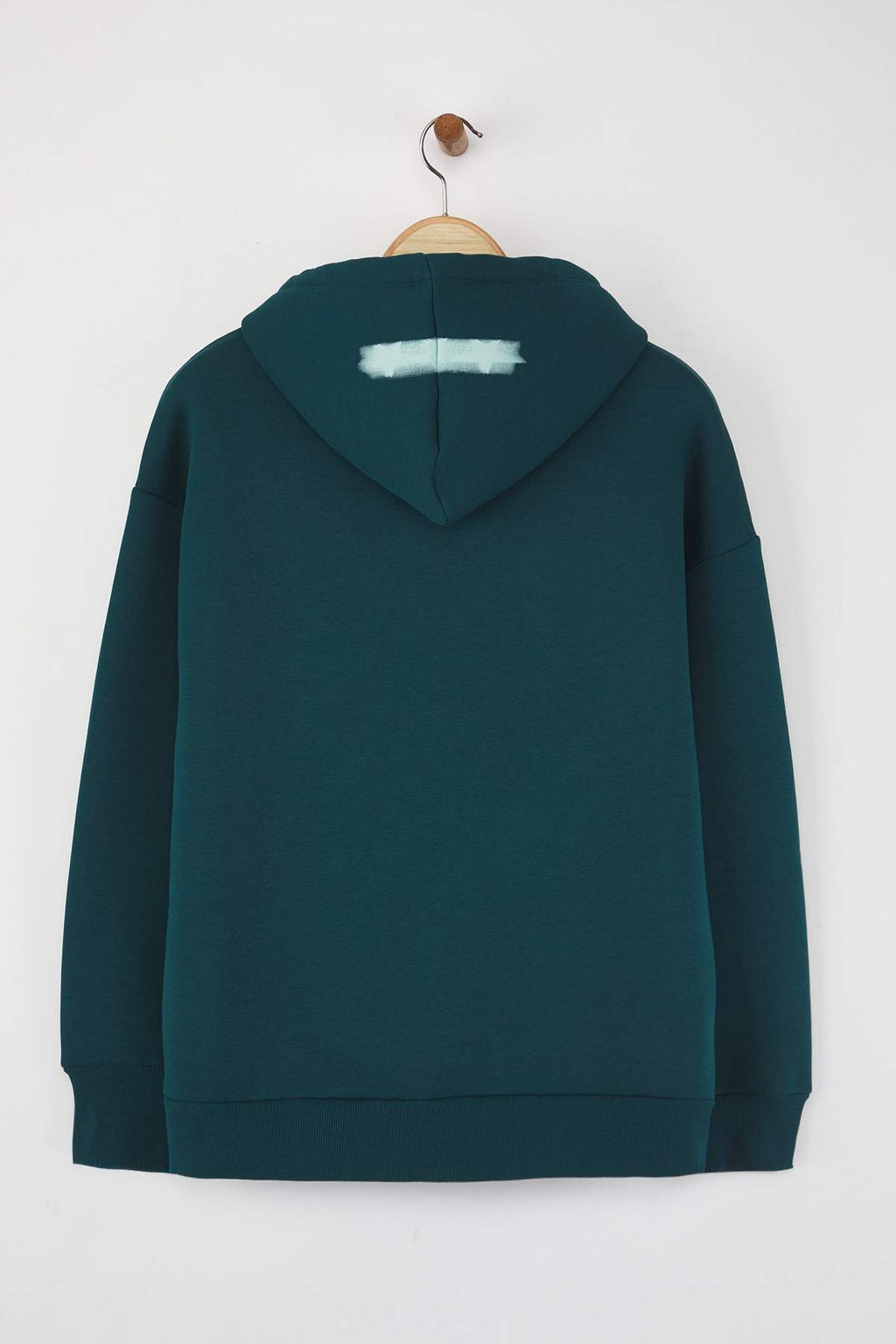 Petrol Teen Oversize/Genis Kal?p Slogan Bask?l? Kal?n Ici Polarl? Orme Sweatshirt TWOAW26SW00125 - Trendyolmilla фото 6