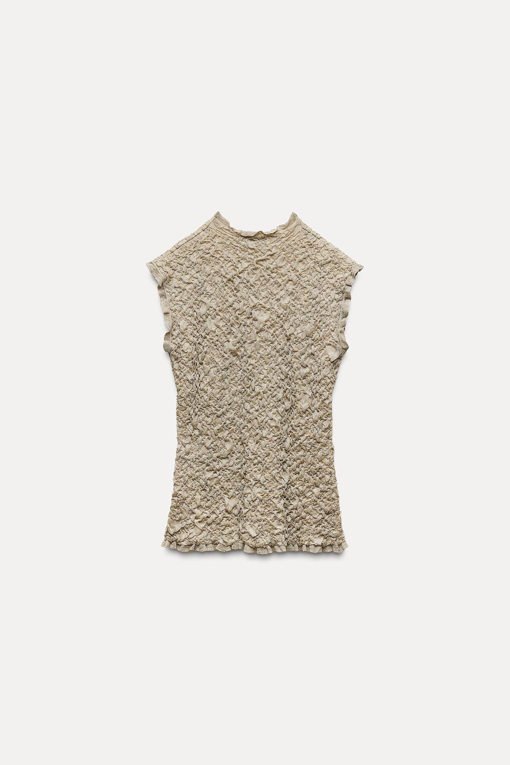 CREASED-EFFECT KNIT TOP - Zara фото 9