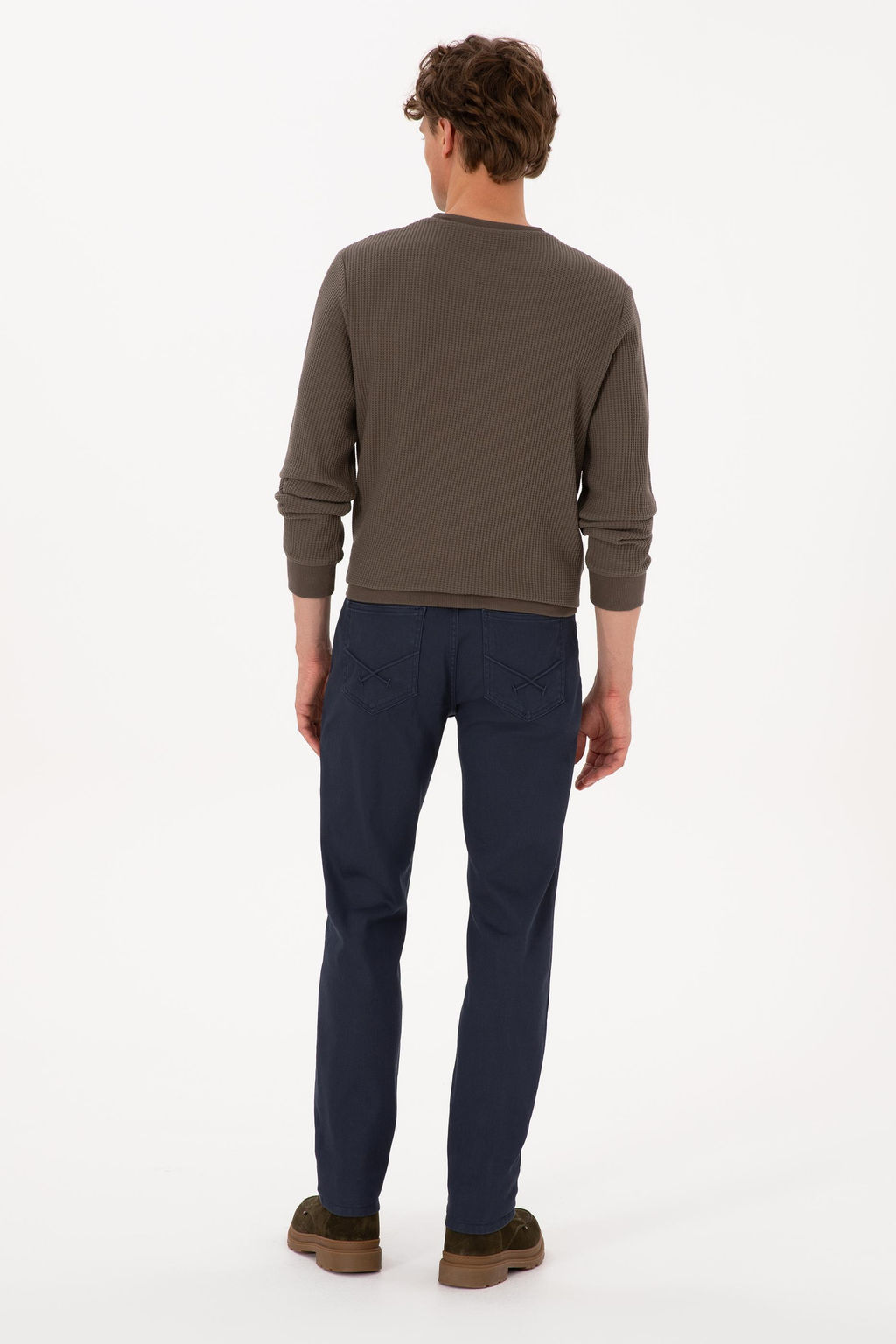 Erkek Koyu Mavi Slim Fit Jean Pantolon
