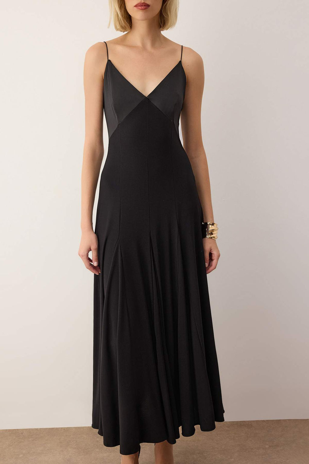 Siyah Orme Saten Detayl? Maxi Astars?z S?k/Gece Elbise TPRAW26EL00115 - Trendyolmilla фото 3