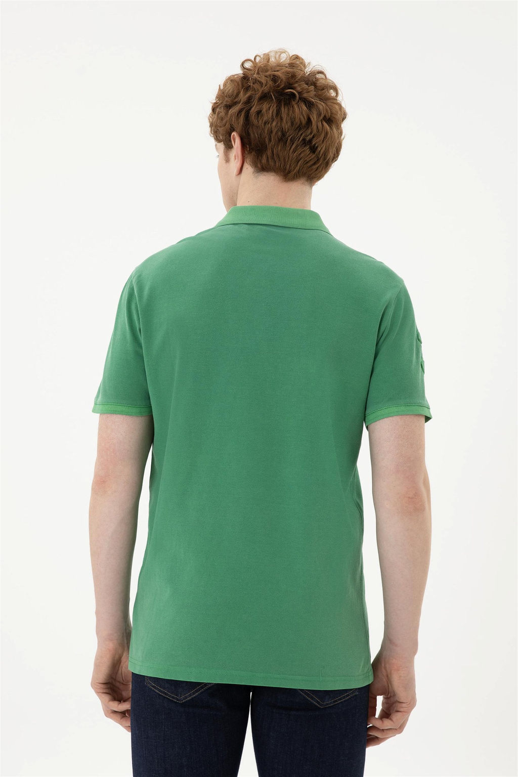 Мужская зеленая базовая футболка - U.s. polo assn фото 5