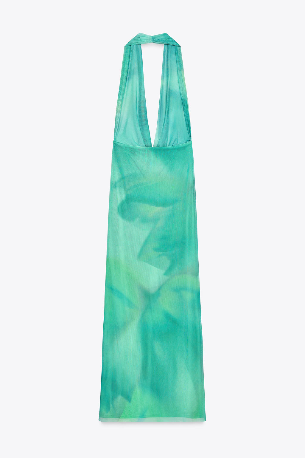 PRINTED TULLE MAXI DRESS - Zara фото 17