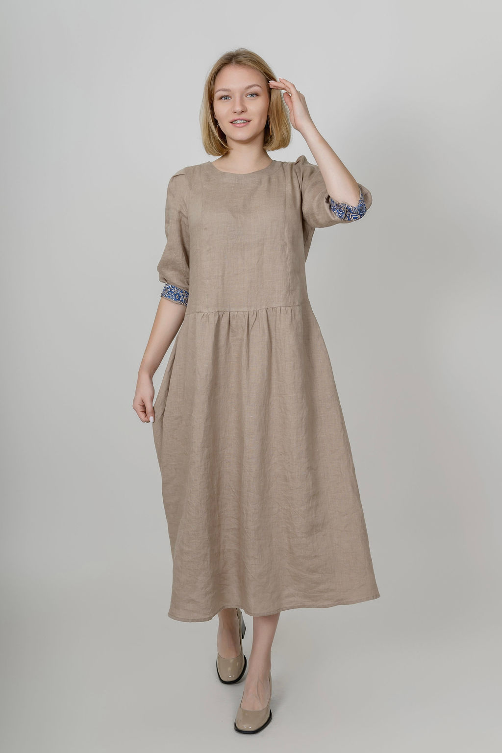 Платье  100% лен
