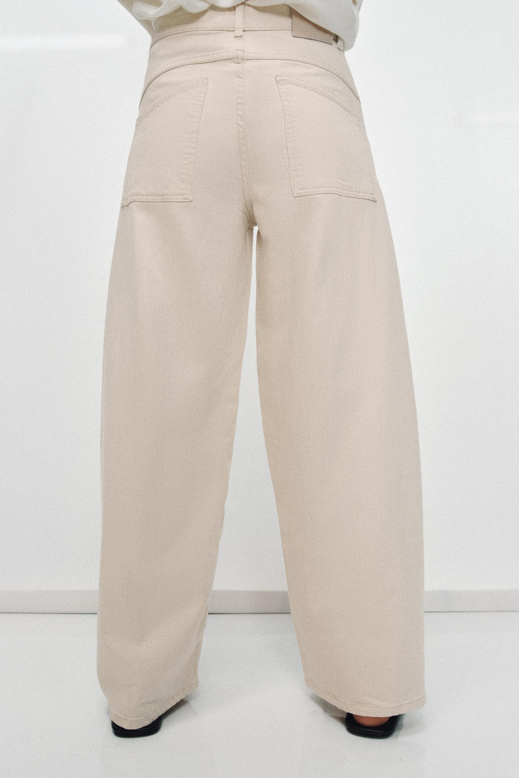 JEANS ZW COLLECTION LOOSE BARREL TIRO MEDIO / Crudo - Zara фото 3