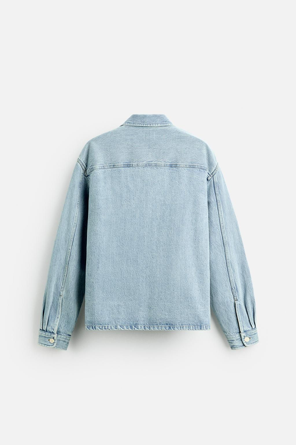 DENIM BOXY FIT OVERSHIRT - Zara фото 7