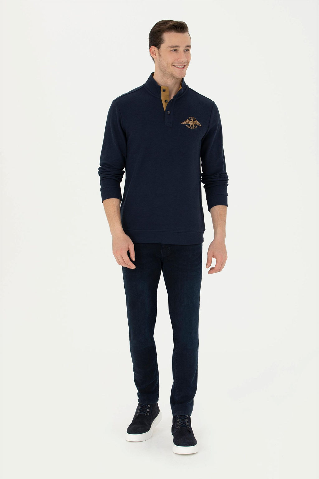 Мужской темно-синий свитшот Неожиданная скидка в корзине - U.s. polo assn фото 4