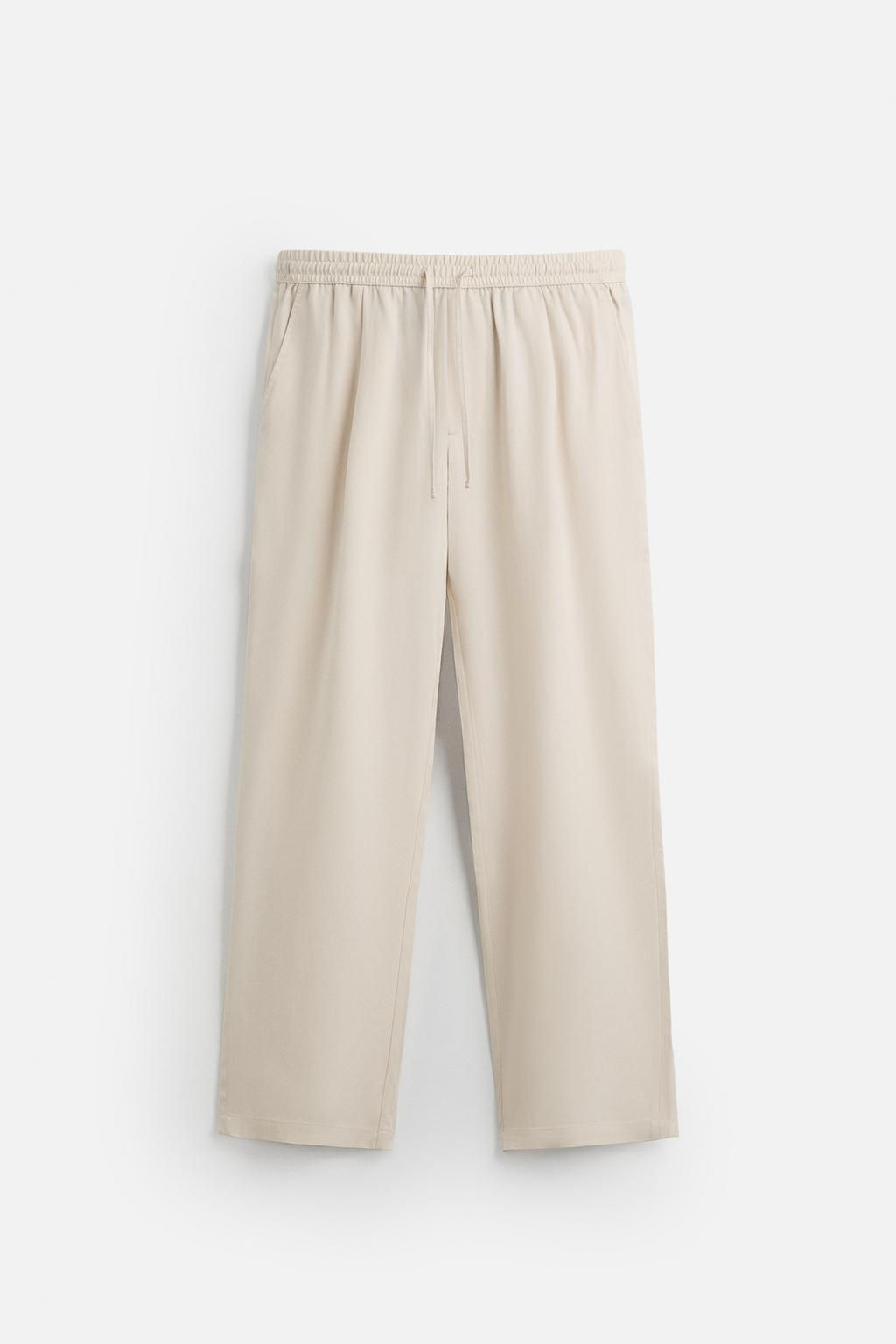 RELAXED FIT LYOCELL TROUSERS - Zara фото 27