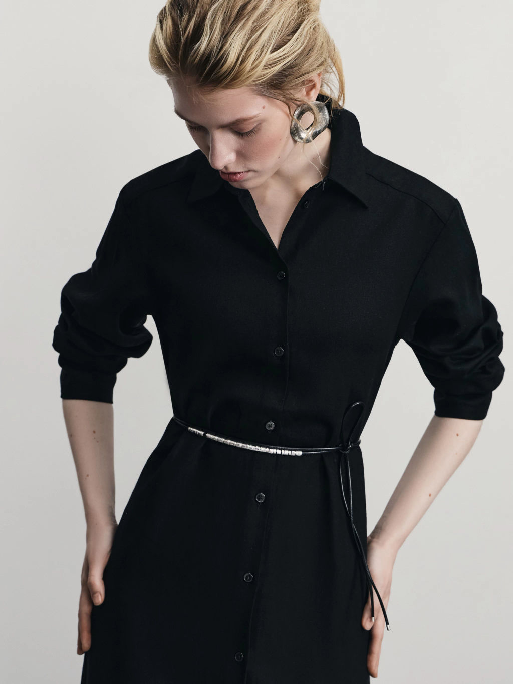 Платье-рубашка изо льна / Zarina  фото 2