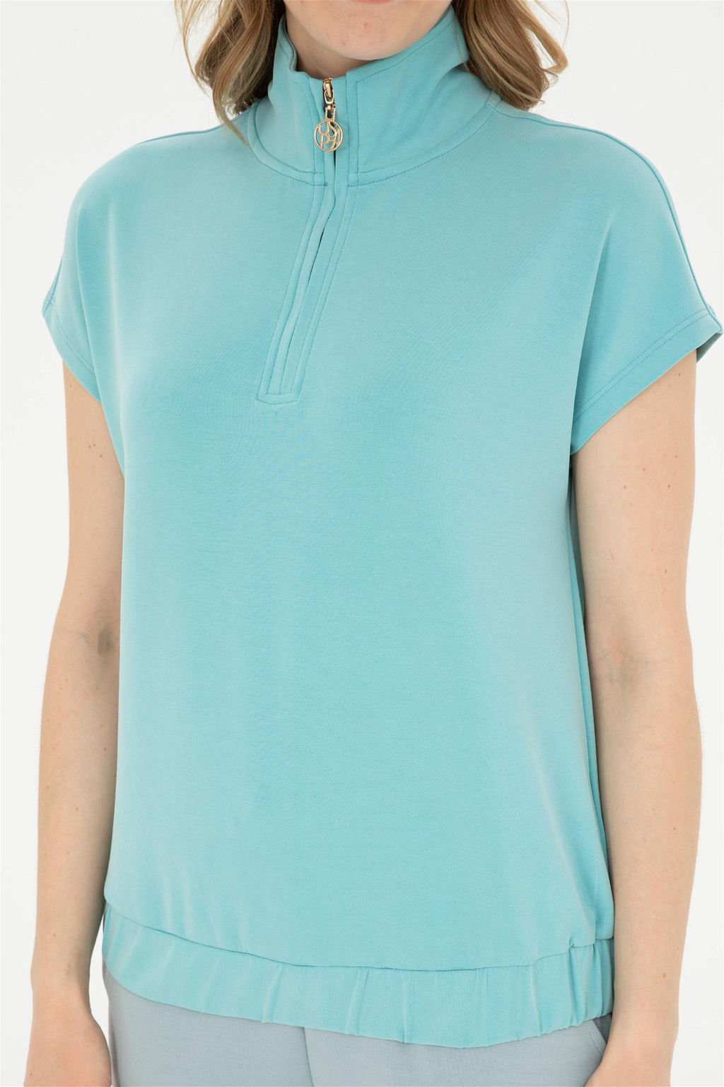 Женская базовая футболка светло-хаки с v-образным вырезом Неожиданная скидка в корзине - U.s. polo assn фото 6