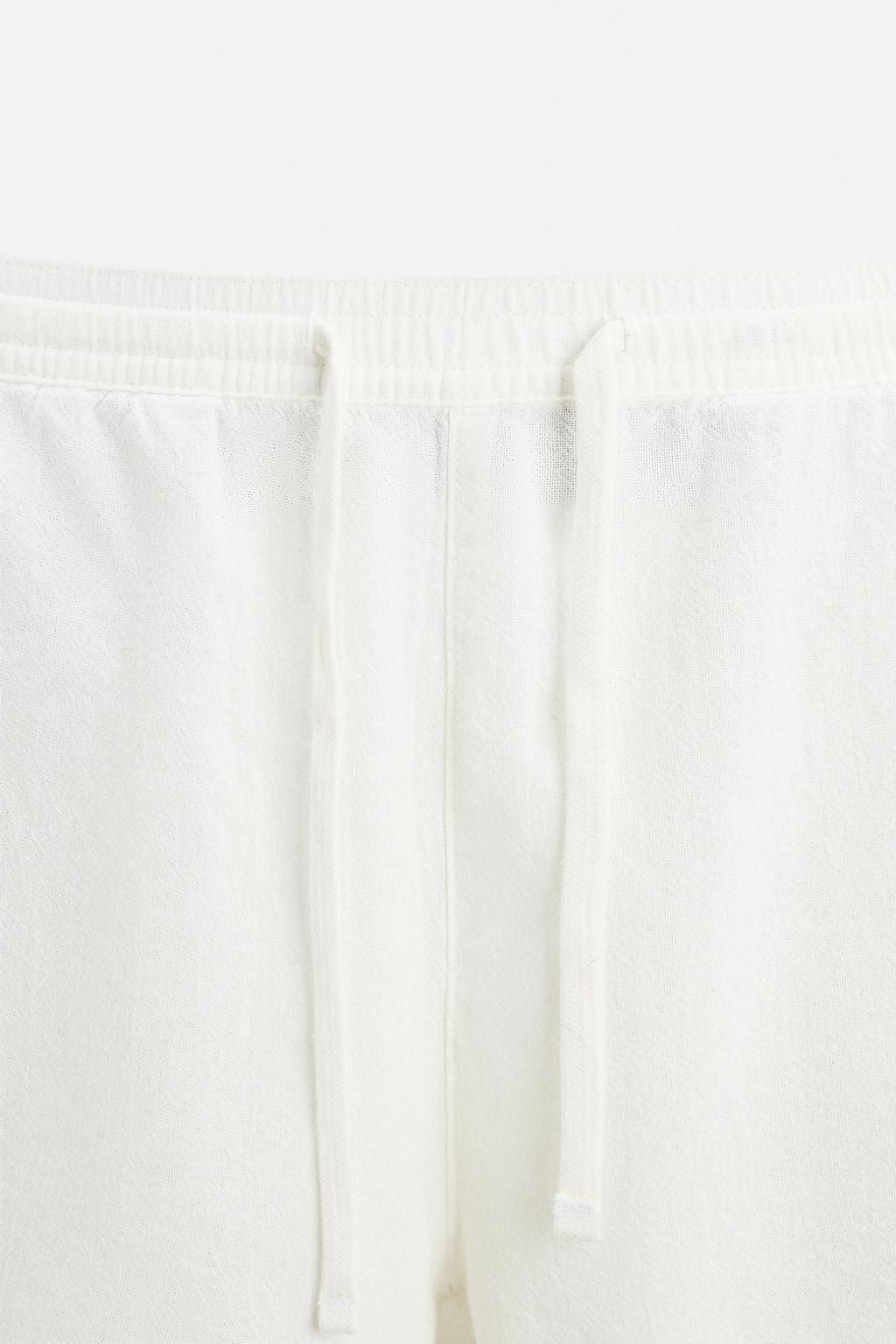 EMBROIDERED TEXTURED BERMUDA SHORTS - Zara фото 17
