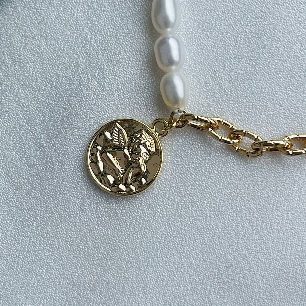 Браслет из Жемчуга с цепочкой 19 см +