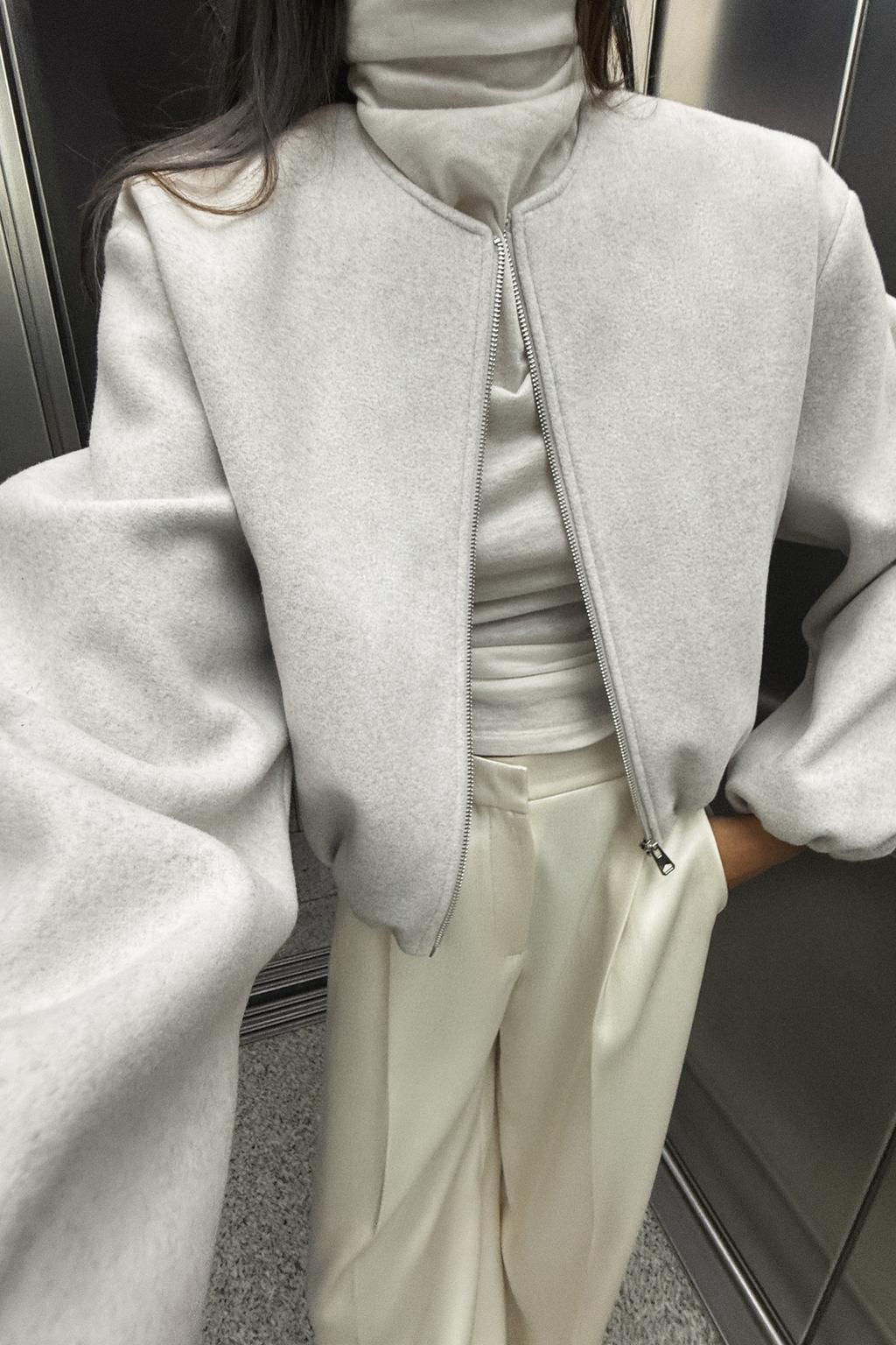 SOFT BOMBER JACKET WITH ELASTIC TRIMS - Zara фото 11