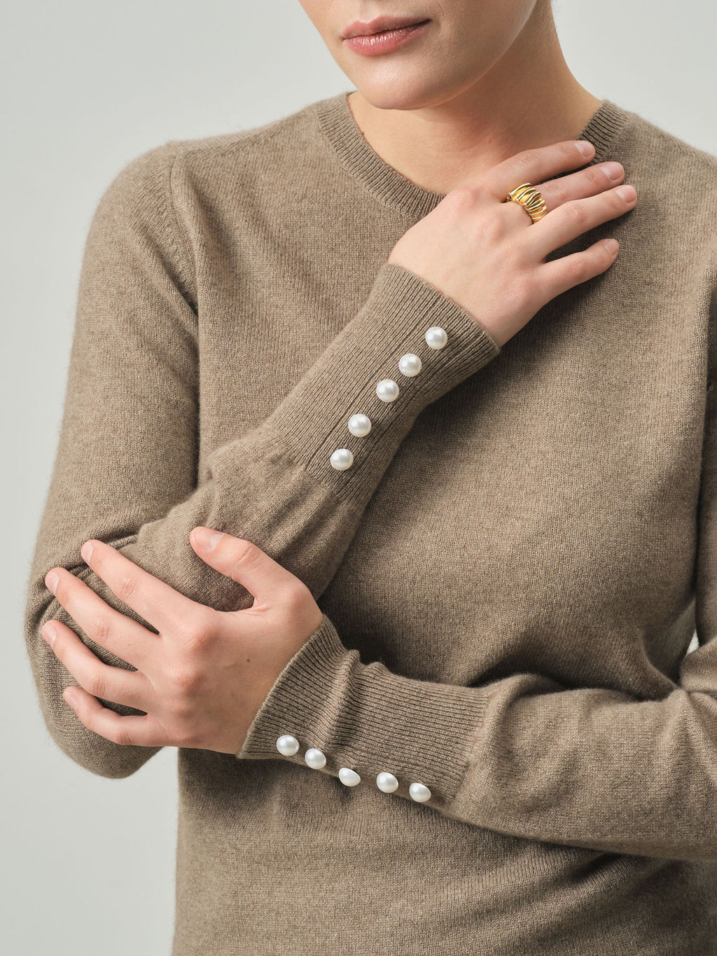 Джемпер из кашемира 01128 капучино