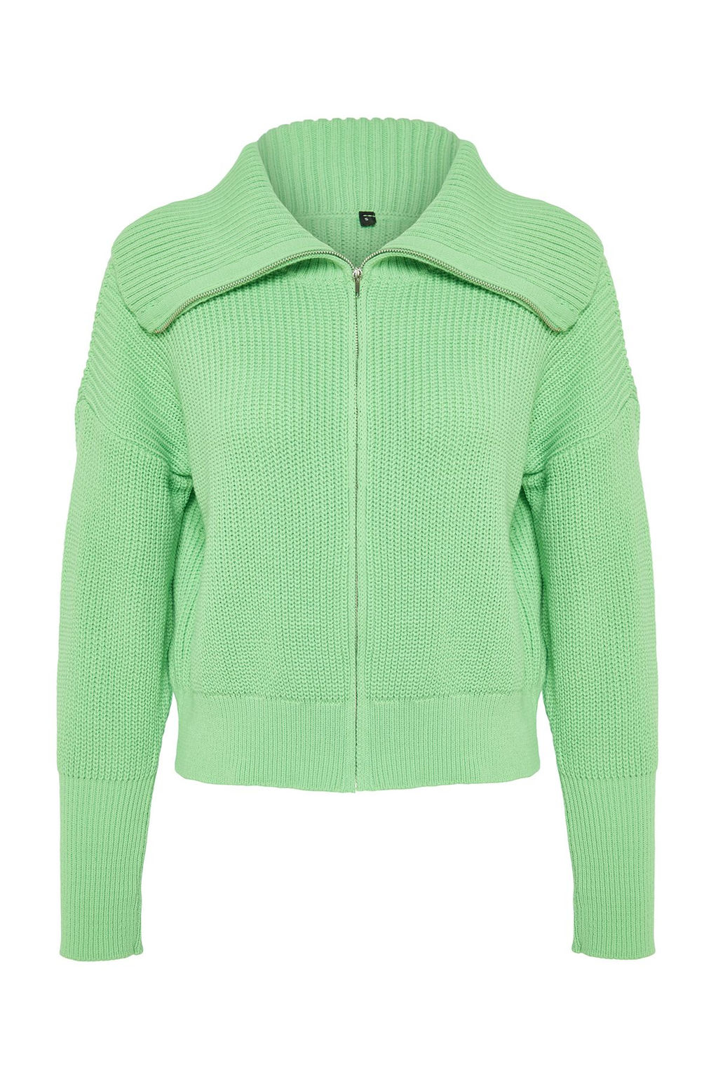 Mint Genis Kal?p Devrik Yaka Fermuarl? Triko H?rka TWOAW24HI00072