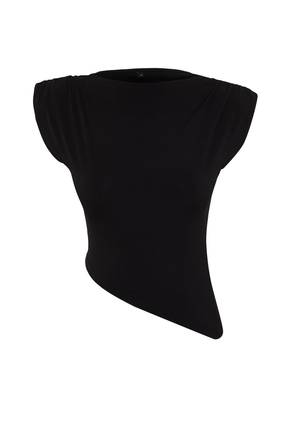 Trendyolmilla Siyah Asimetrik Vatkal? Orme Bluz TPRSS24BZ00037