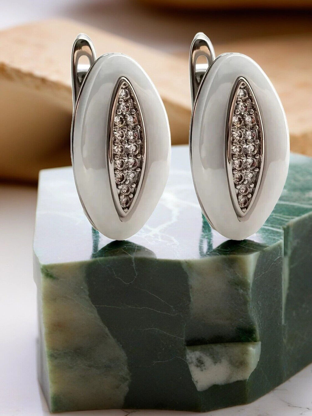 Серьги с керамикой