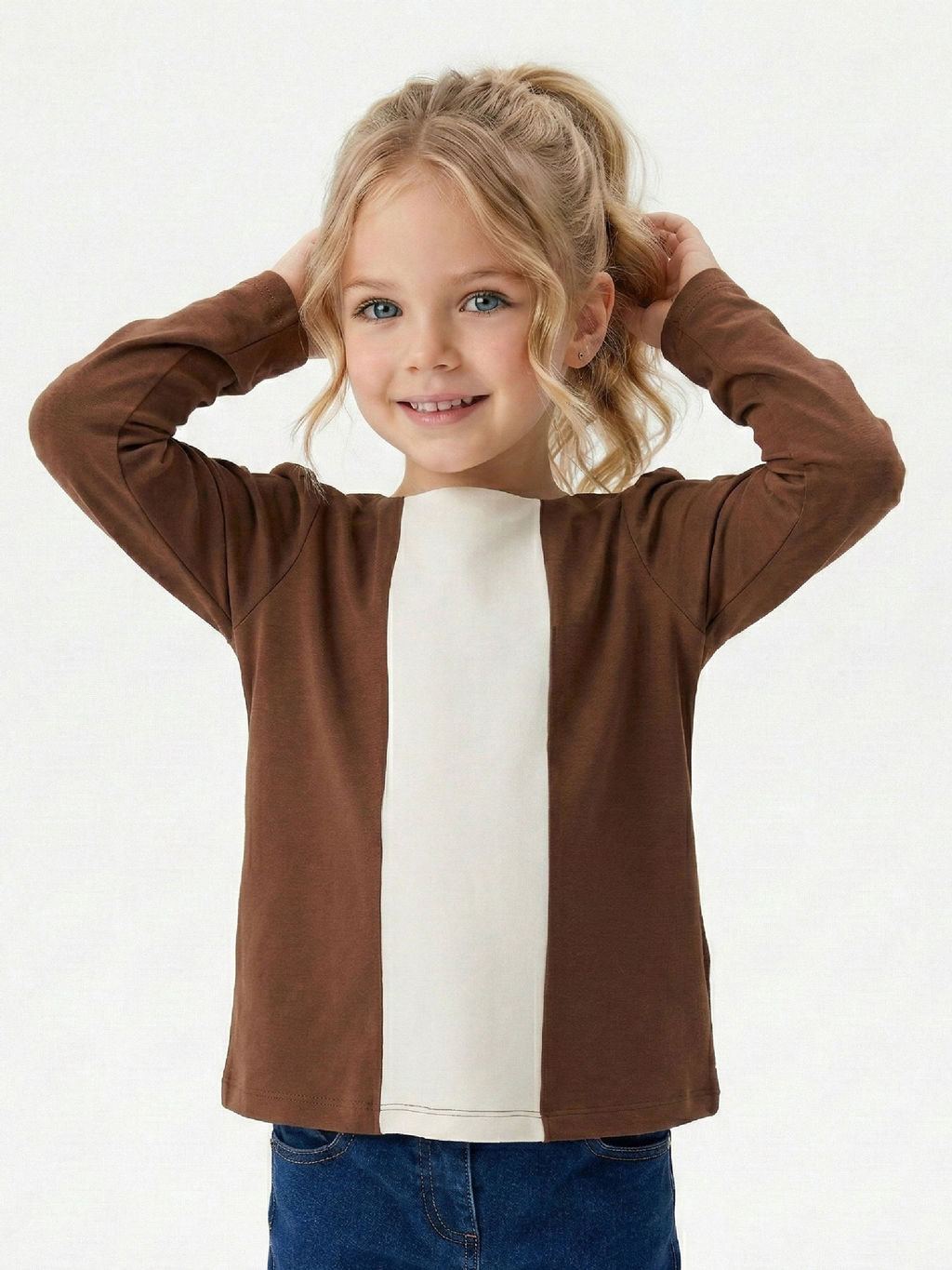 Футболка (лонгслив)	 UD 1289 коричневый - Mini maxi фото 9