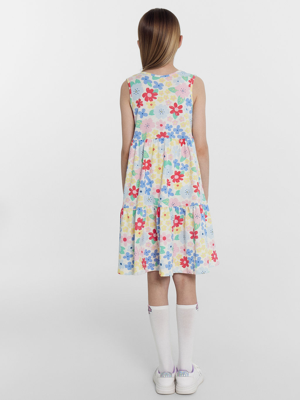 Платье для девочек молочное с цветами - Mark formelle фото 3