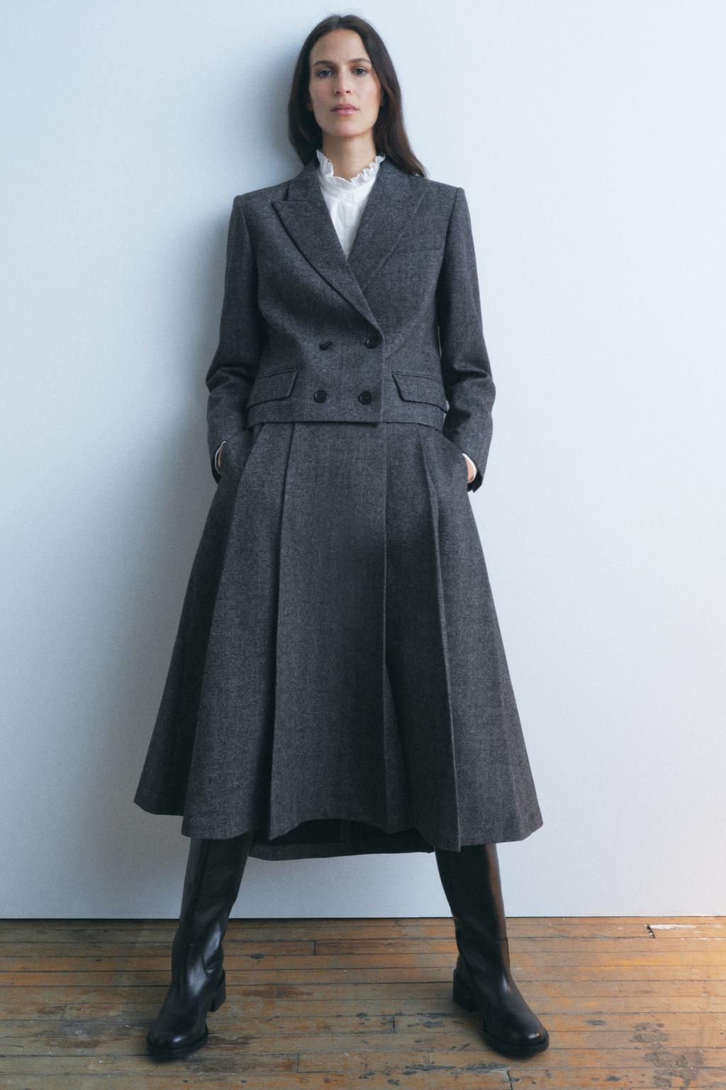 HERRINGBONE WOOL BLAZER ZW COLLECTION - Zara фото 7