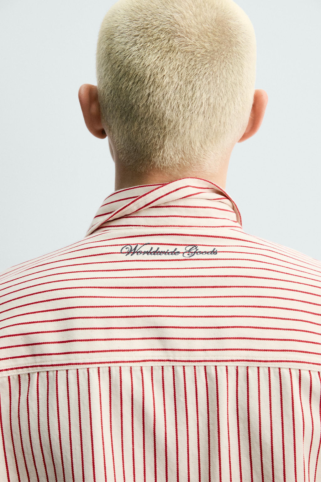 SOBRECAMISA RAYAS PARCHE CONTRASTE / Rojo