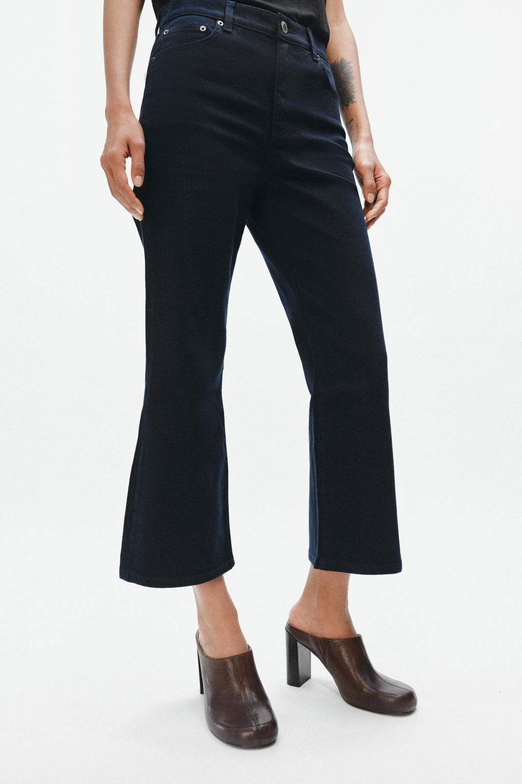 JEANS ZW COLLECTION CROPPED FLARE TIRO MEDIO / Marino - Zara фото 2