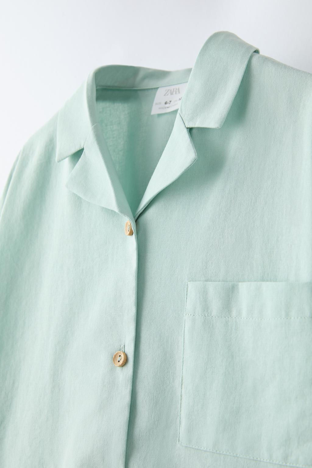 6-14 YAS/ ETIKET DETAYLI DUZ RENK TAKIM - Zara фото 6