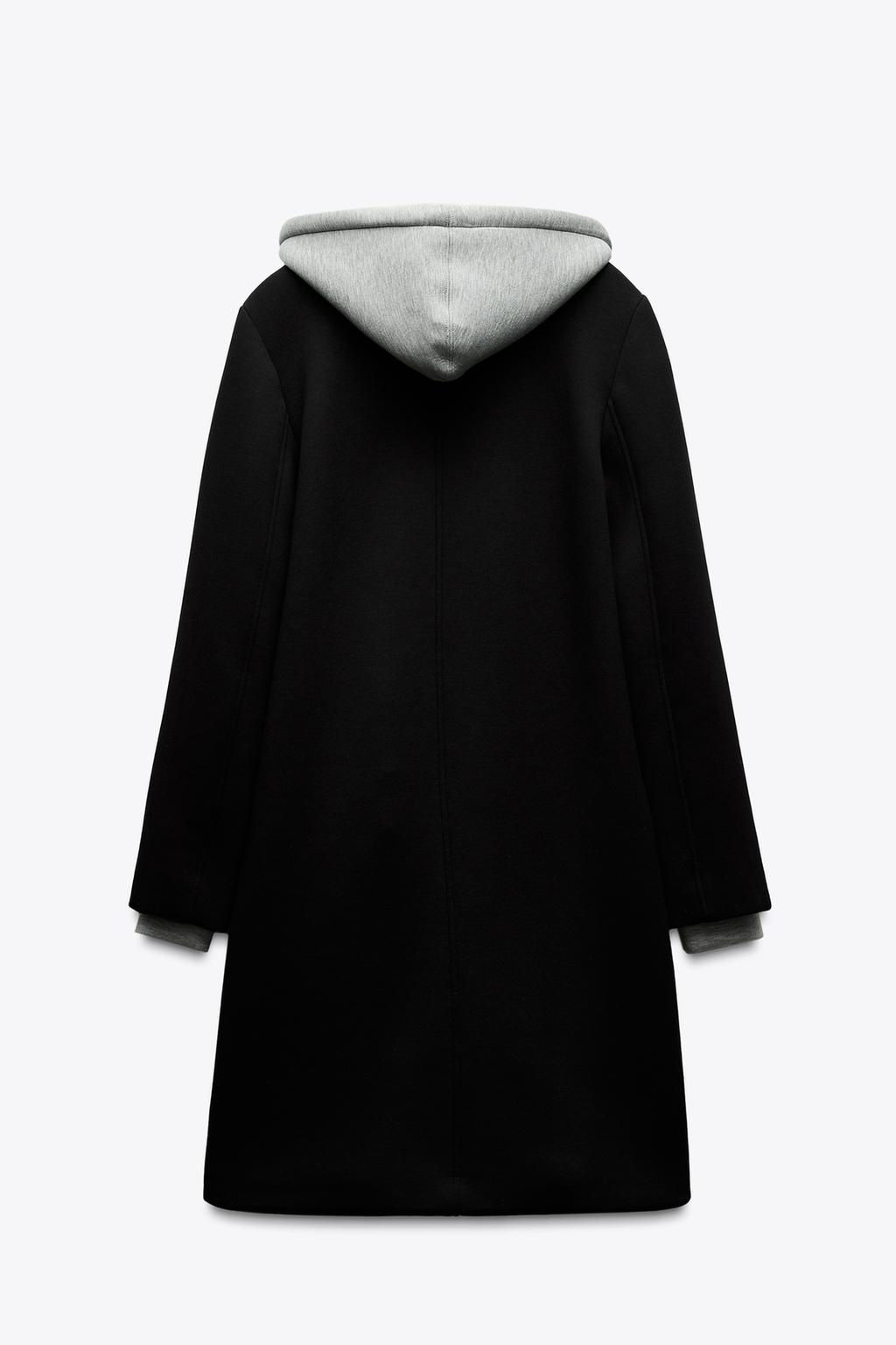 CONTRAST HOODED COAT - Zara фото 5