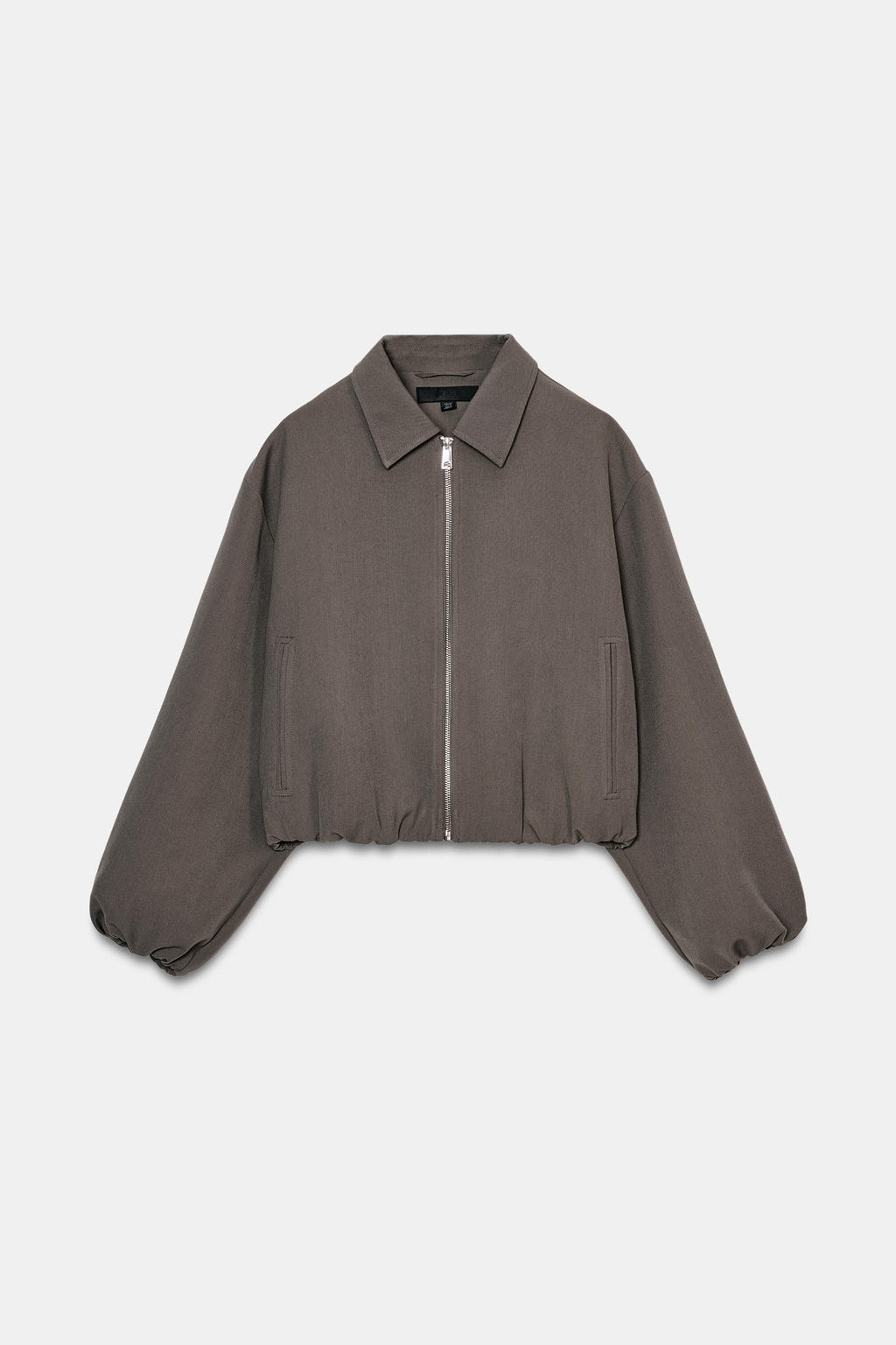 CHAQUETA GLOBO CREMALLERA / Khaki claro - Zara фото 7