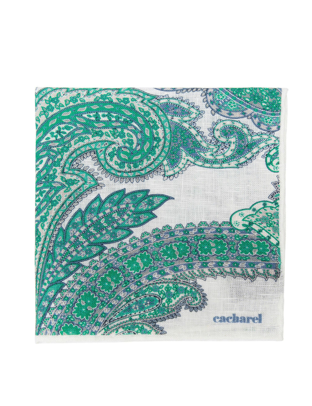 Зеленый льняной платок - Cacharel фото 2