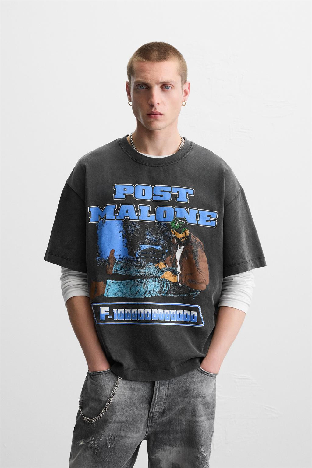 POST MALONE GRAPHIC T-SHIRT - Zara фото 2