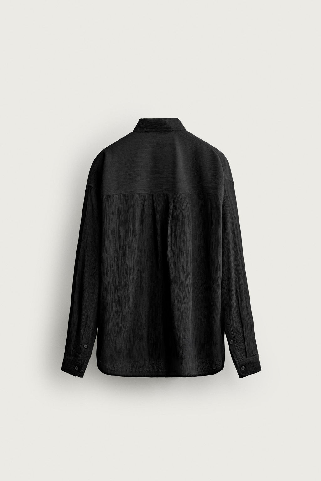 SOBRECAMISA RELAXED FIT RELIEVE / Negro - Zara фото 7